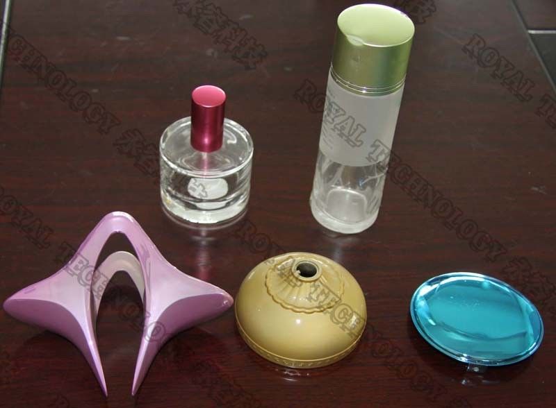 Plastic Cosmetic Bottles Caps Thermal Evaporation Coating Unit Coating , PVD Metalizing Brilliant Colors