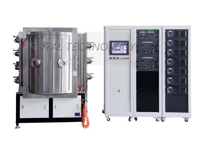 Residential Lighting Titanium Nitride Coating Machine ,  Copper Color PVD Plating Equipment, PVD Brass Color Coating