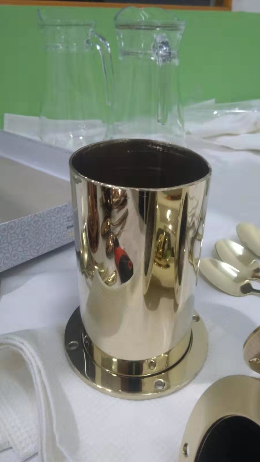 PVD Coating Service  on Glass Candle Holder, Glass ware Decorative coatings by PVD Plating