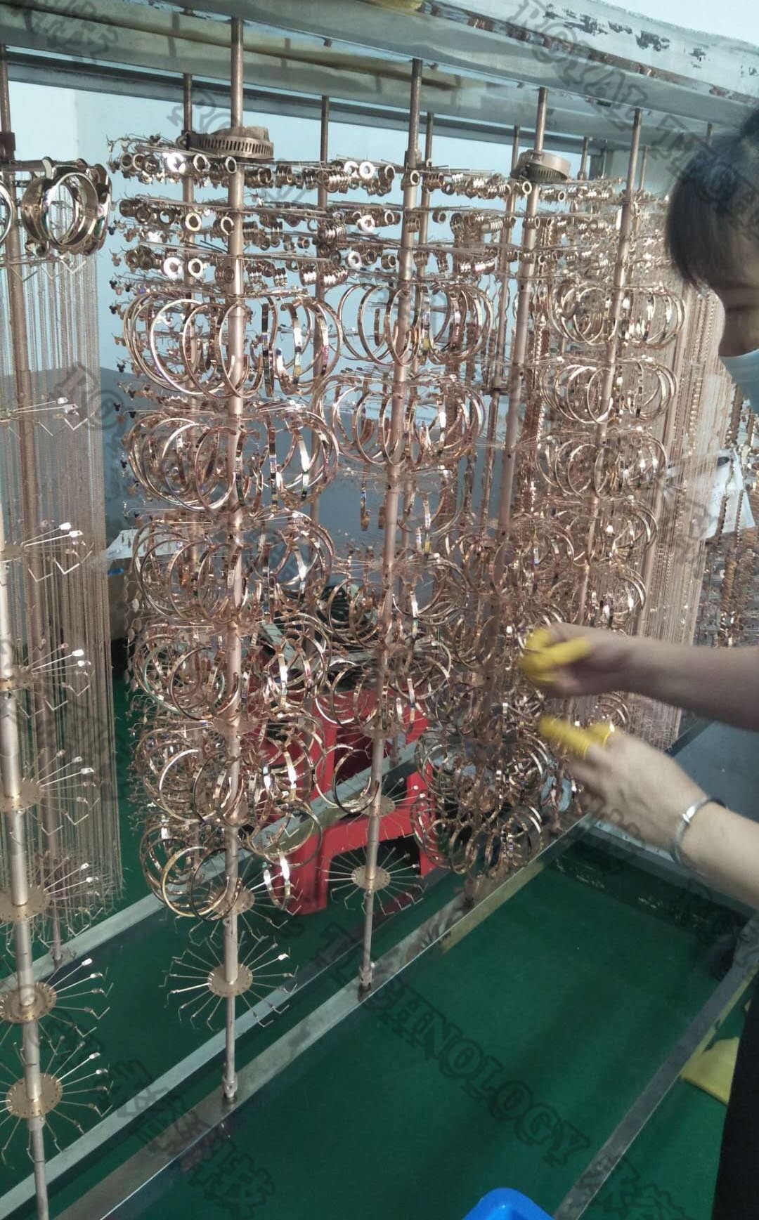 18K / 24K Innovative Custom PVD Machine Gold Plating Jewelry Stainless Steel Real Gold Coating Rings