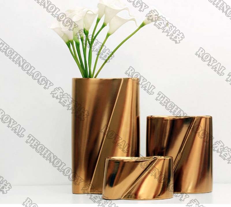 PVD Copper Plating on Ceramic,  Decorative PVD Coating Equipment, Multi Arc Plating Machine on Glass and Ceramic Product