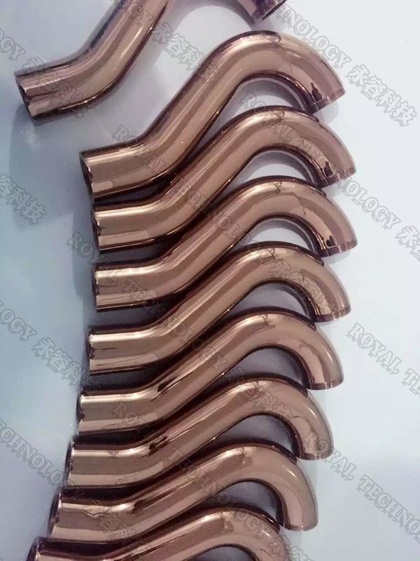 Metal Rose / Gold Pipes Vacuum PVD Coating Services For Bathroom Fittings