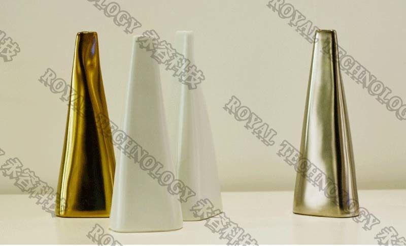 Porcelain Vase PVD Vacuum  Plating Machine, Glazed Ceramic TiN Coating Equipment