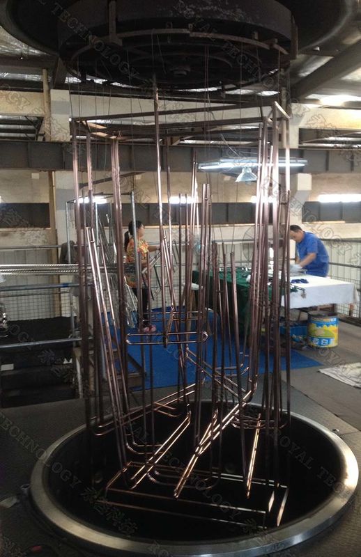 Large  Size  TiN  PVD Plating Machine, TiAlN Rose gold coating on SS sheets and Pipes, SS furniture  Gold Coating