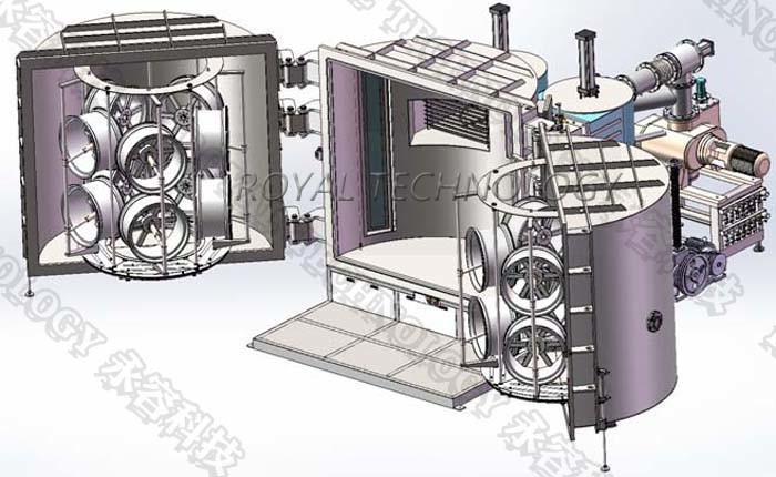 Automotive Wheel PVD Plating Machine ,  Car Rims PVD Chrome Sputtering Vacuum Coating Unit