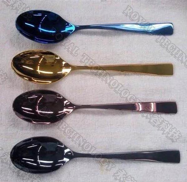 Stainless Steel Flatware Pvd Coating Service Cathodic Arc Plating Rose Gold Copper Colors