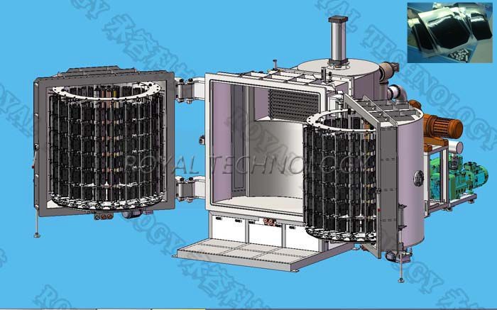 EMI Shielding Film Vacuum Deposition Machine ,  2 Doors Chamber For Cellphone