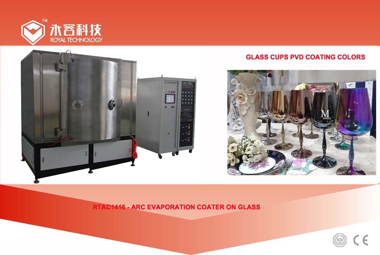 Glass Jewelry Arc Ion Vacuum Plating Equipment, Glass Bottles, Jars, Glass Necklace TiN Gold Coating, Silver