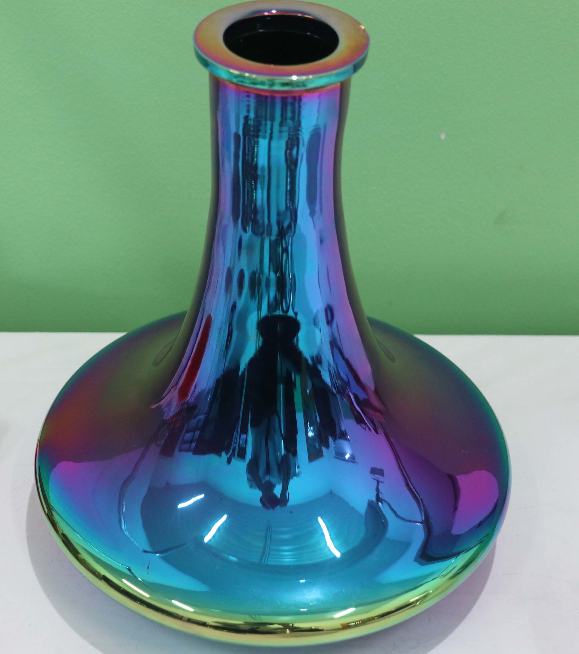 Crystal Glass Vacuum Plating, Glass ashtray, glass shisha PVD rainbow color coatings