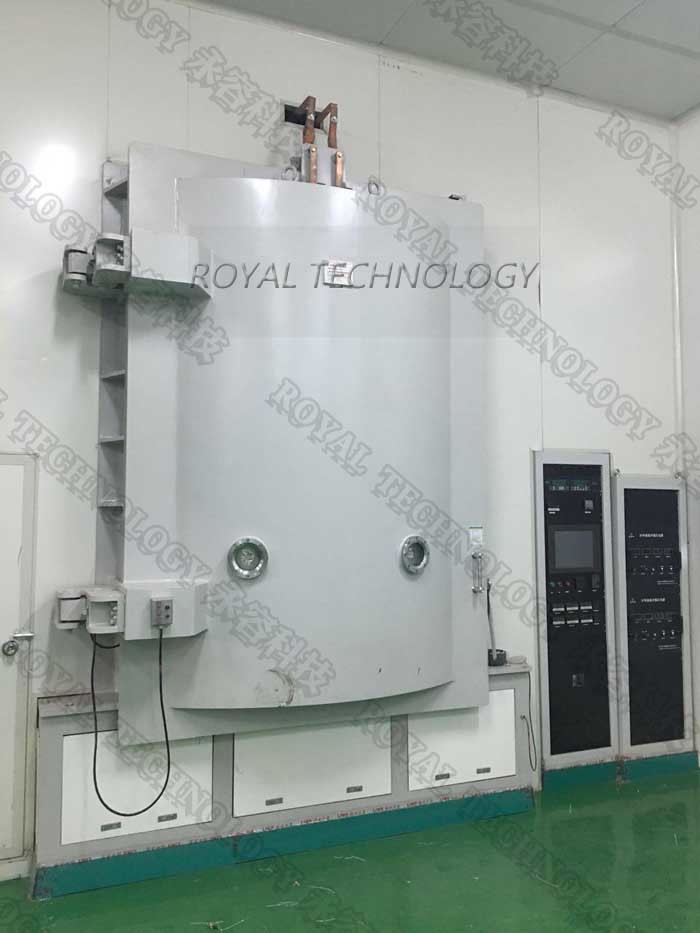 Vertical Orientation Vacuum Metallizer Acrylic Chromed Automotive Logo Metallizing Machine