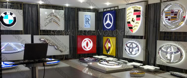 Automotive Logo Board Vacuum Metalizing Services , UV Base and Top Coating High Performance