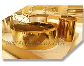 Stainless Steel Furniture Arc Plating Machine,  Metal Chairs and Tables Gold PVD Coating Equipment