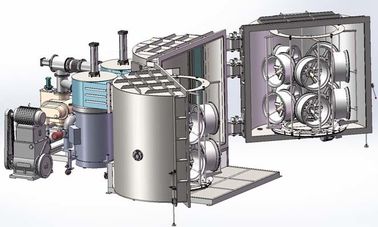 PVD Hard Chrome  Plating Machine , Strong Adhesion Film On Automotive Wheel / Hub, Car wheels PVD chrome plating Machine