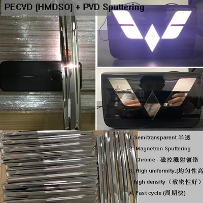 Aluminum Vacuum Metallization HMDSO Advanced Coating Process PVD Coating Machine