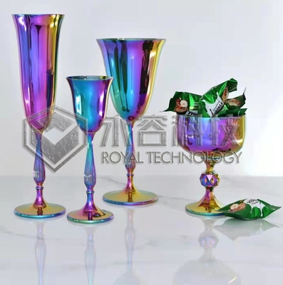 Glassware PVD decorative coatings, PVD transparent rainbow coatings