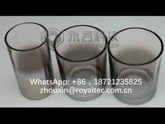 Charcoal Grey Glassware, smokey grey color