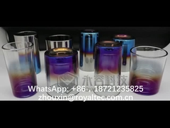 Pink /purple colors plating on glass cups
